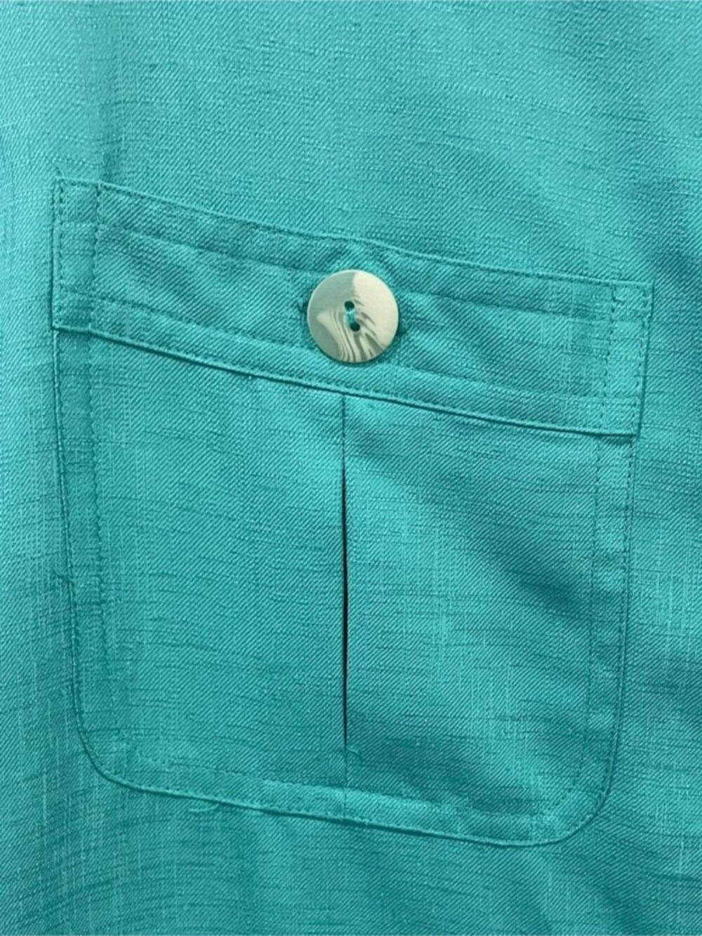 Vintage Rouie Turquoise Button Front Shift Dress Size 18 - Picture 7 of 11